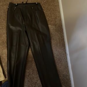 Leather jeans dark chocolate color